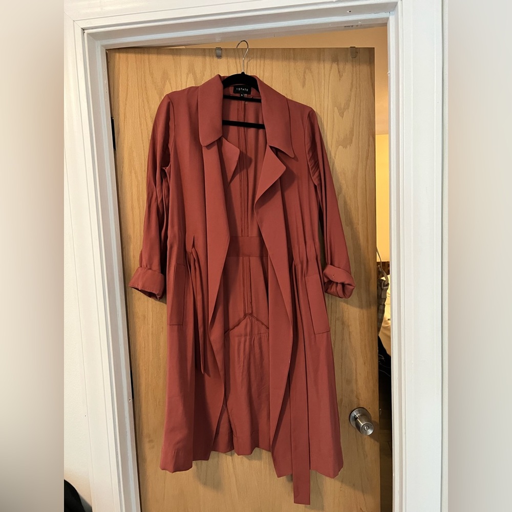 Dusty Coral Trench Coat